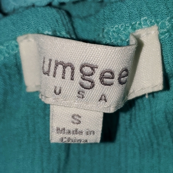 Blue/𝅺Green spaghetti strap tanktop Umgee Small - Picture 6 of 6